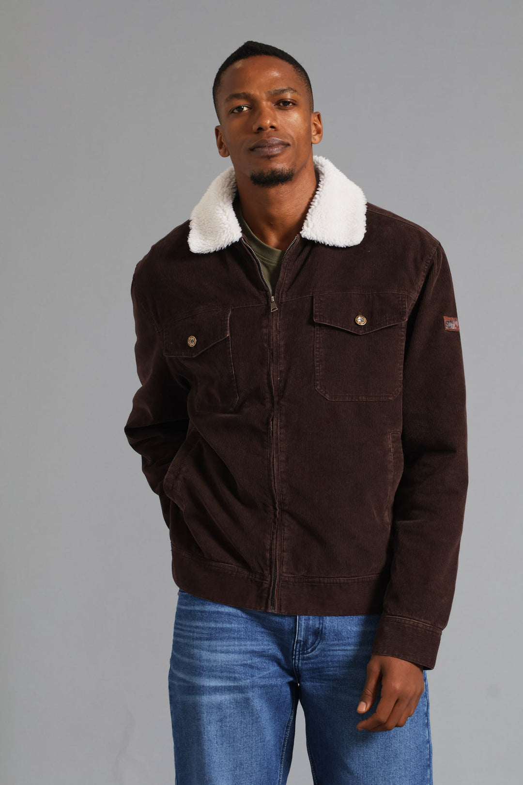 Corduroy Trucker Jacket - Chocolate