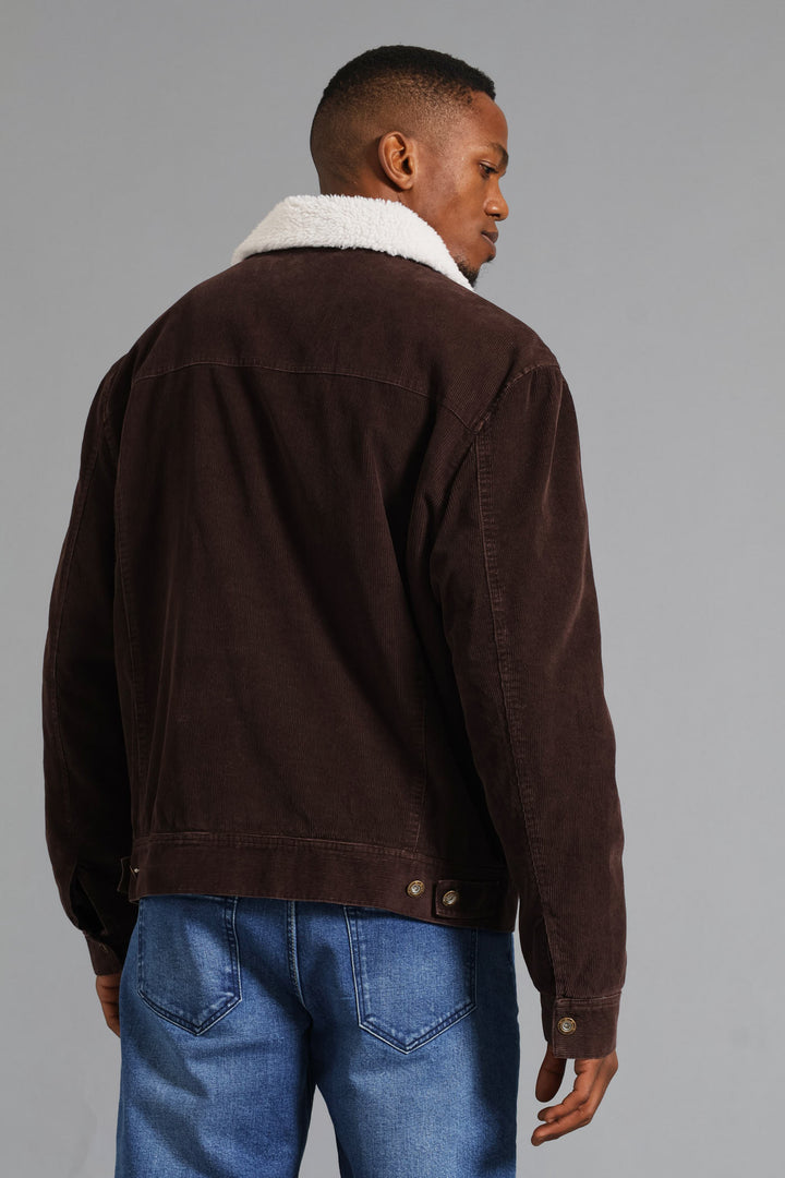Corduroy Trucker Jacket - Chocolate