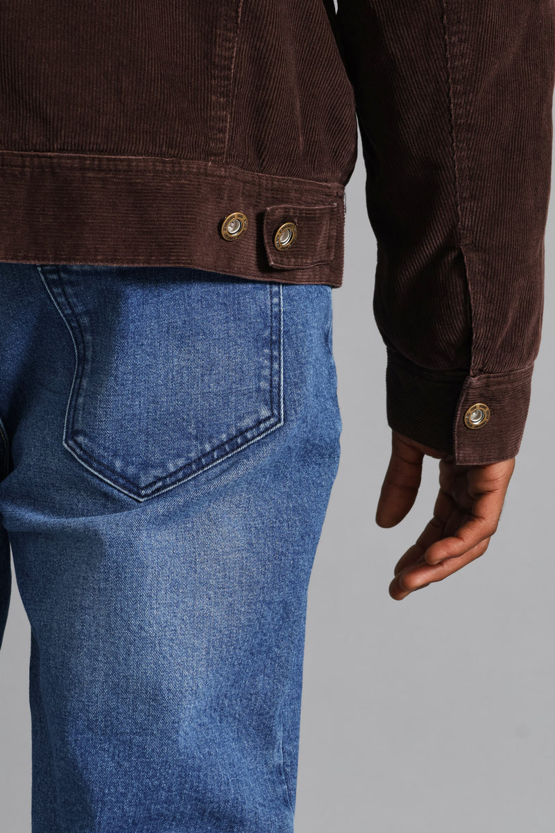 Corduroy Trucker Jacket - Chocolate