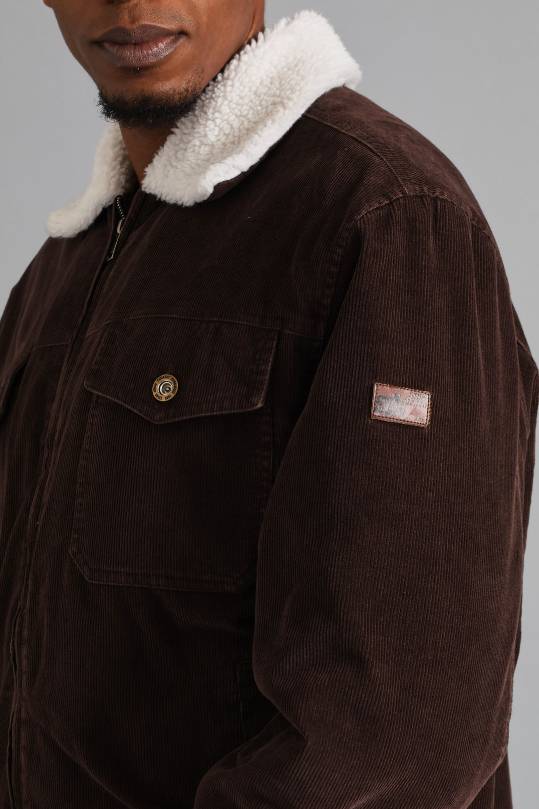 Corduroy Trucker Jacket - Chocolate
