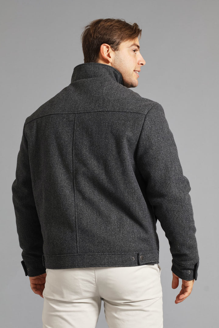 Harrington Melton Jacket - Charcoal