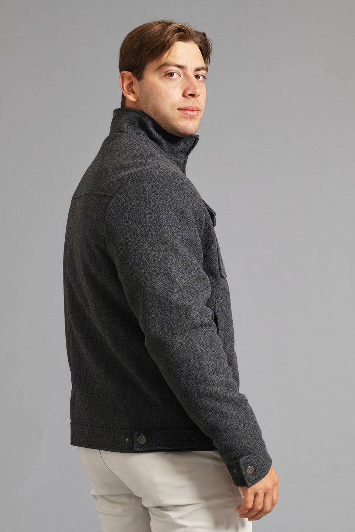 Harrington Melton Jacket - Charcoal