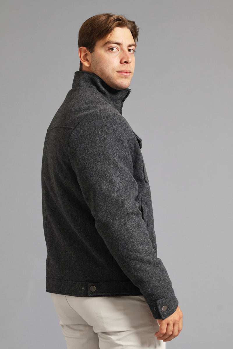 Harrington Melton Jacket - Charcoal