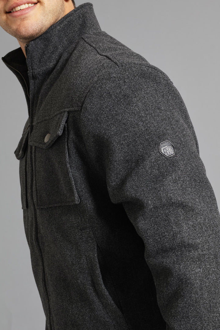 Harrington Melton Jacket - Charcoal