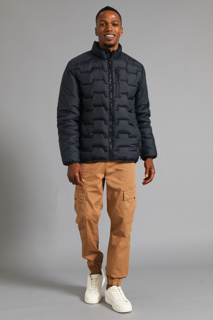 Gunmetal Panel Puffer Jacket - Gunmetal