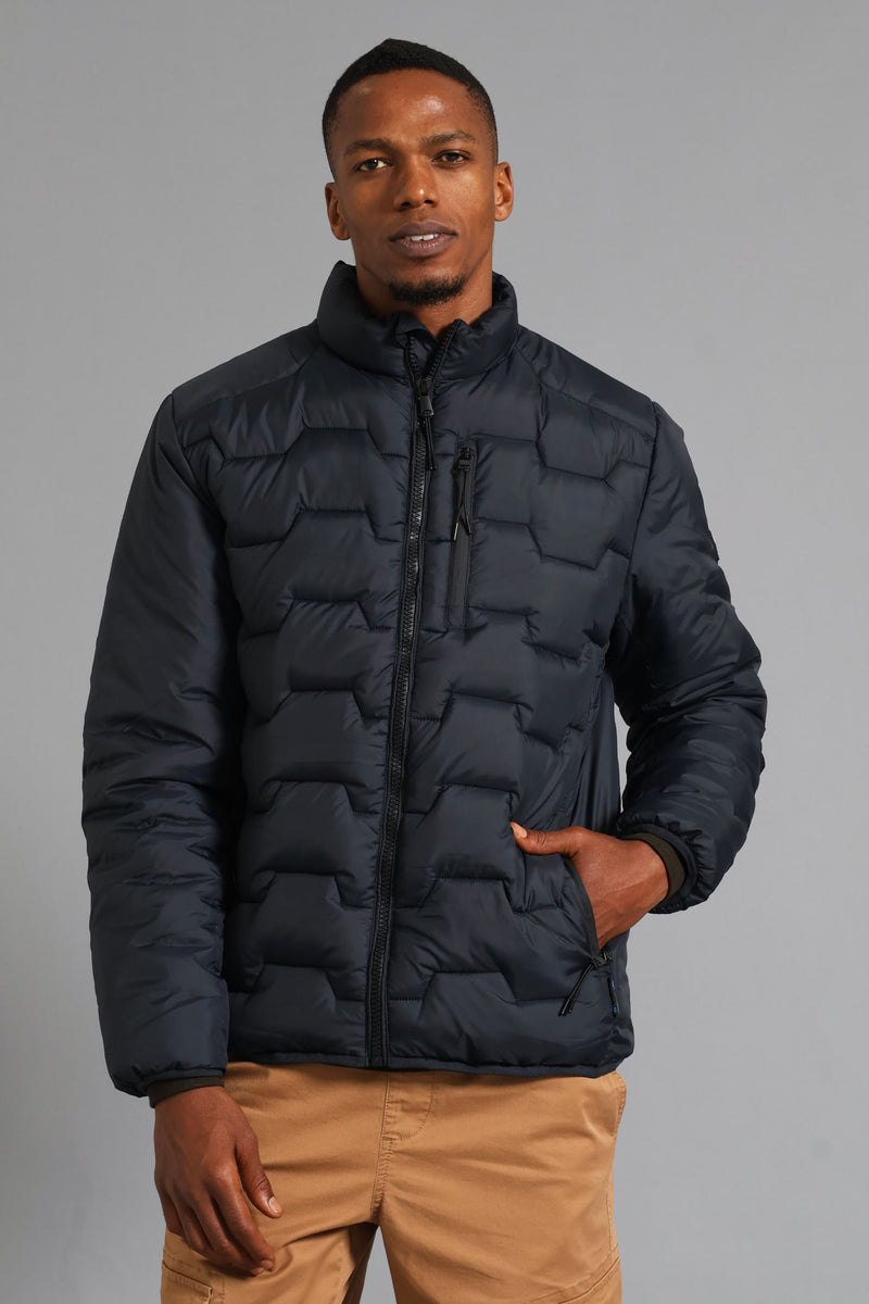 Gunmetal Panel Puffer Jacket - Gunmetal