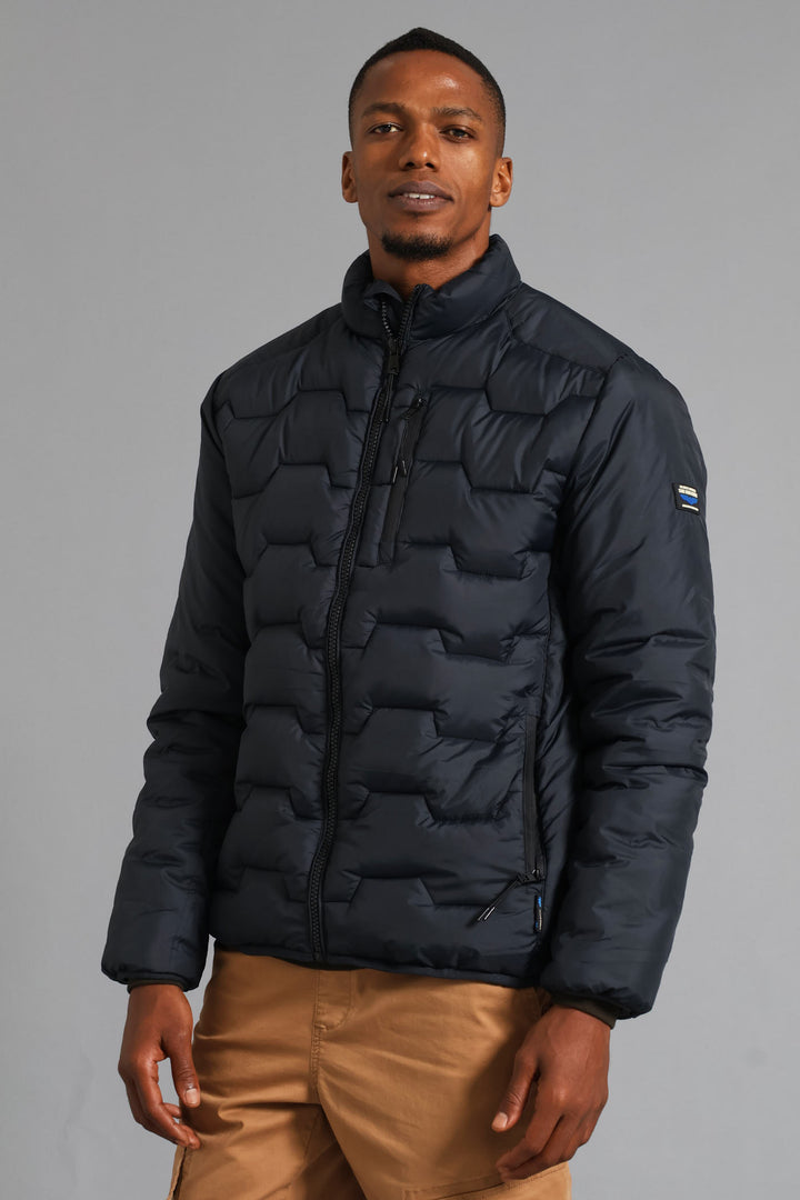Gunmetal Panel Puffer Jacket - Gunmetal