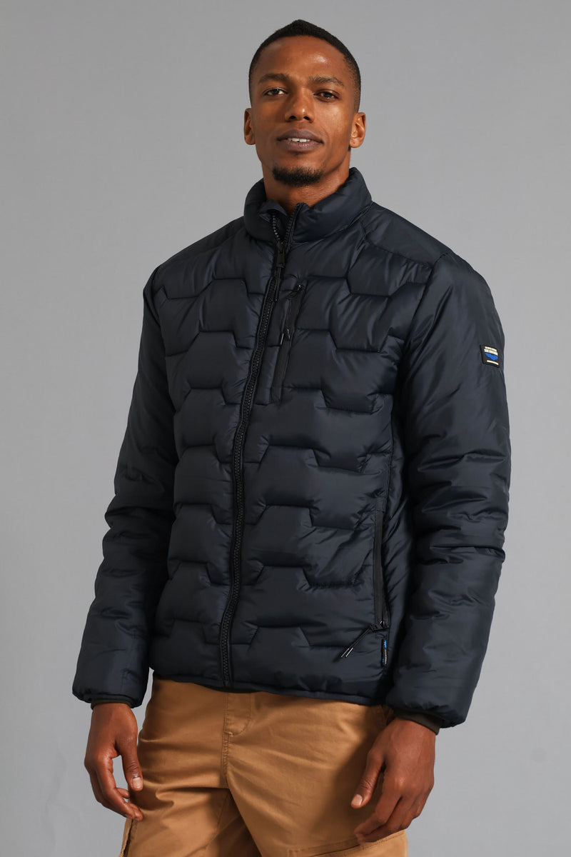 Gunmetal Panel Puffer Jacket - Gunmetal