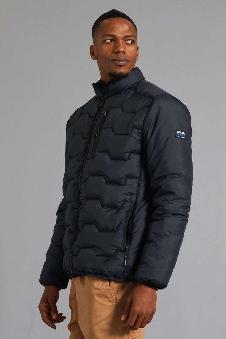 Gunmetal Panel Puffer Jacket - Gunmetal