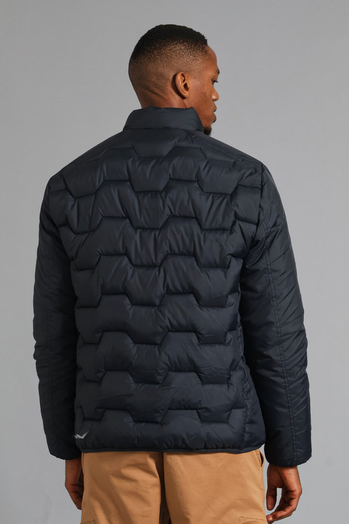 Gunmetal Panel Puffer Jacket - Gunmetal