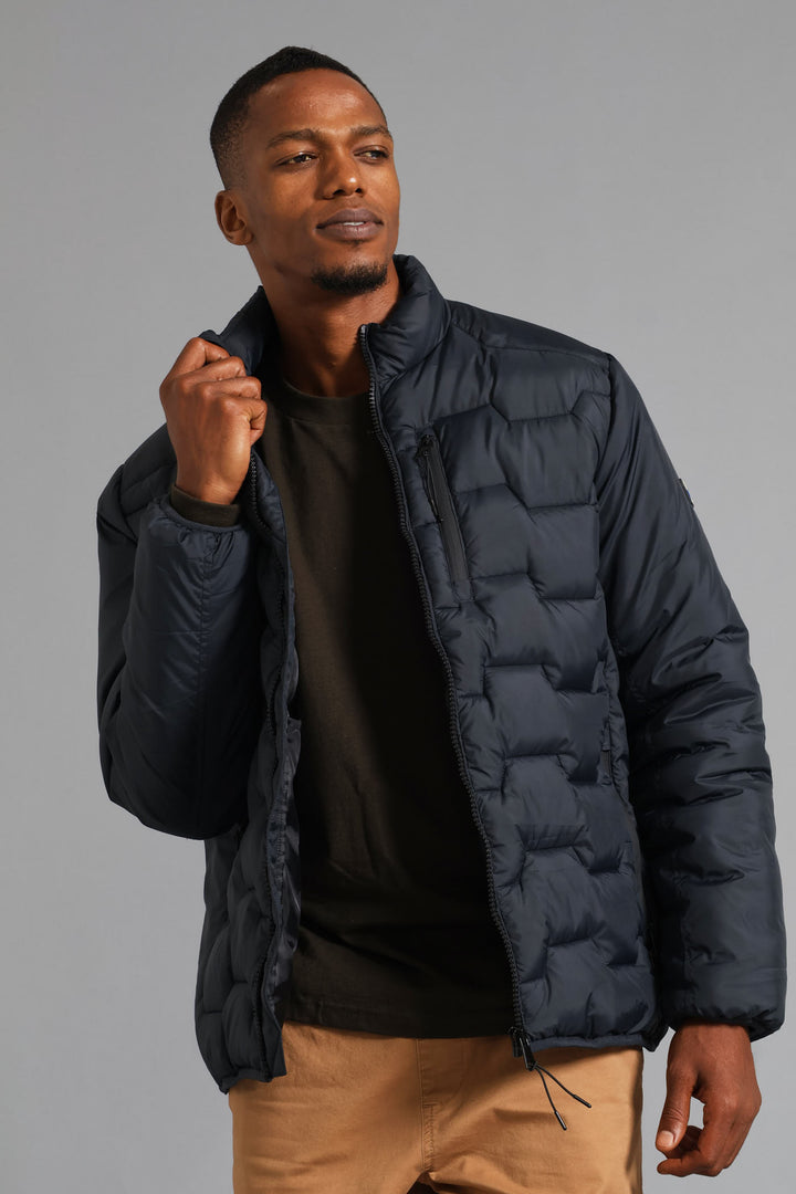 Gunmetal Panel Puffer Jacket - Gunmetal