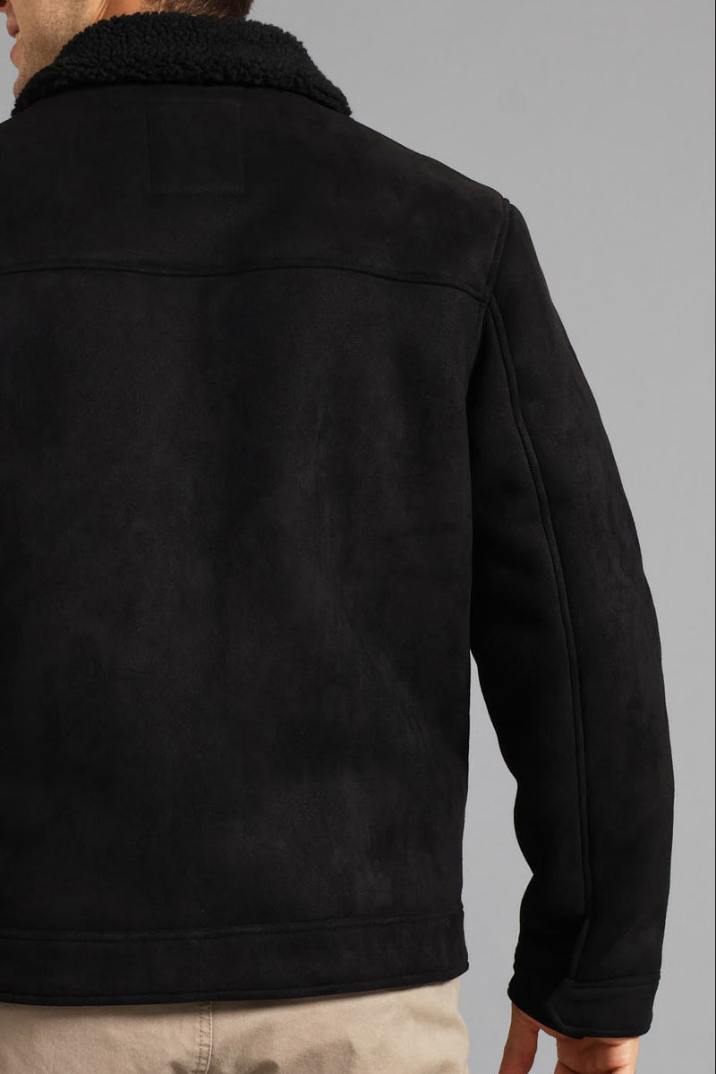 Sherling Sherpa Trucker Jacket - Black