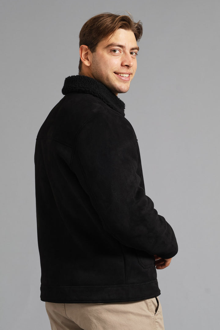Sherling Sherpa Trucker Jacket - Black
