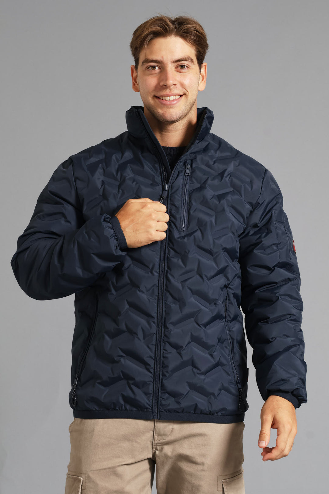 Heat Seal Puffer Jacket - Navy