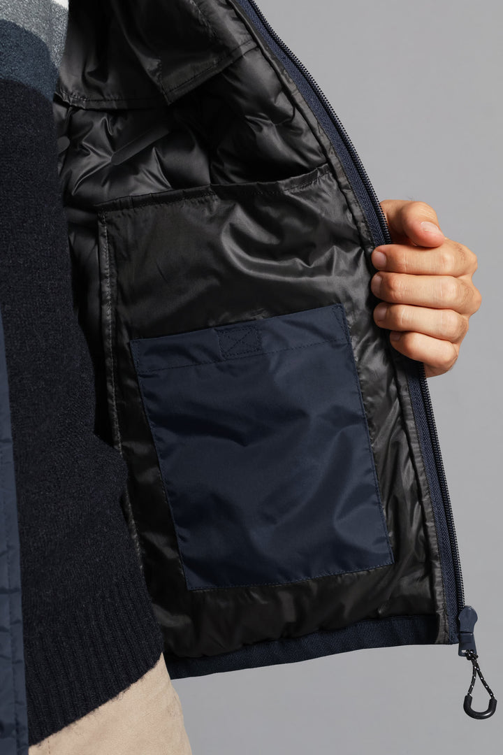 Heat Seal Puffer Jacket - Navy