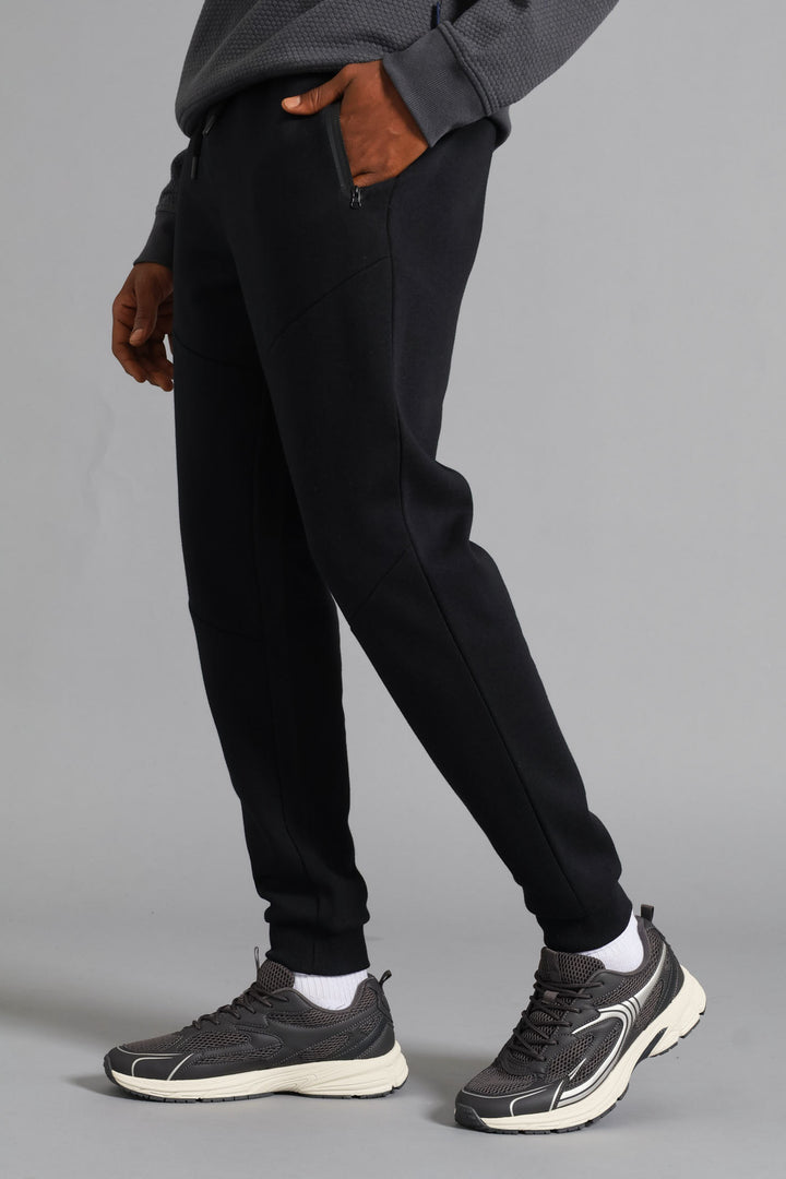 Fashion Zip Jogger - Black