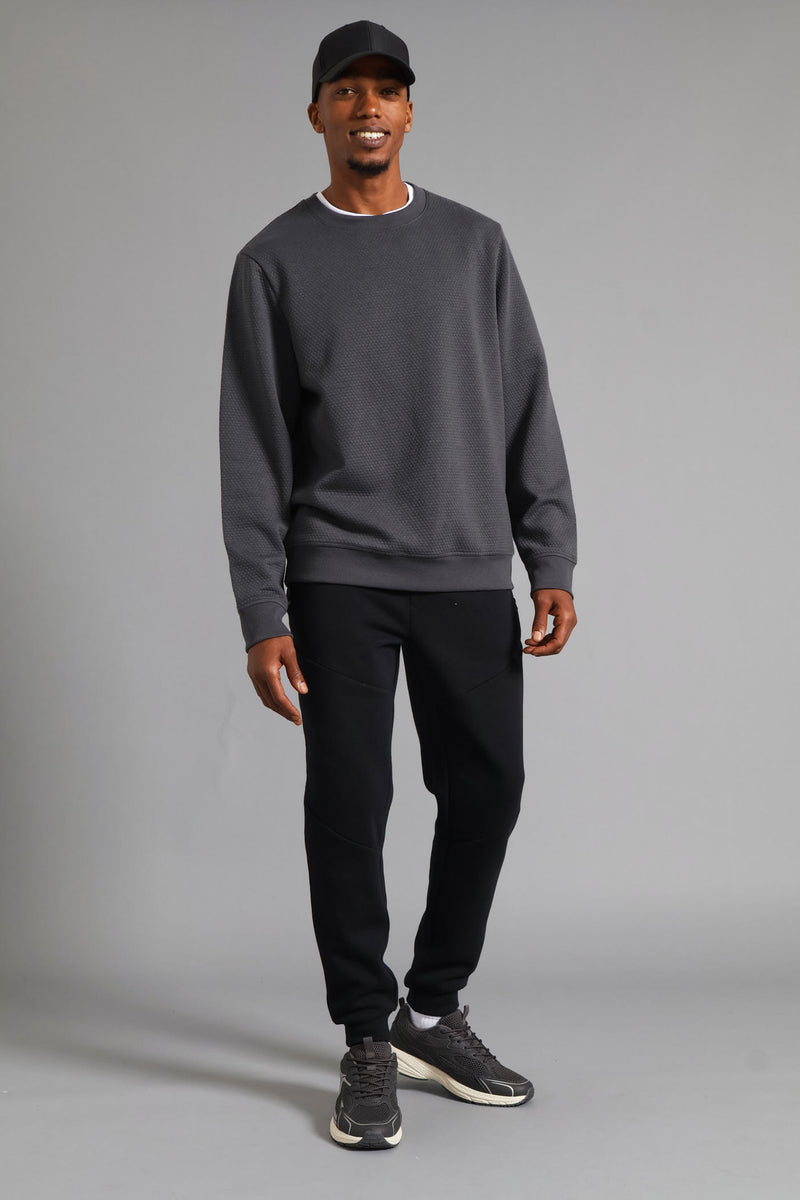 Diamond Surf Int Crew Top - Charcoal