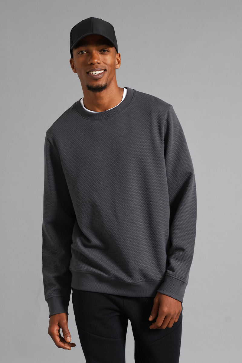 Diamond Surf Int Crew Top - Charcoal