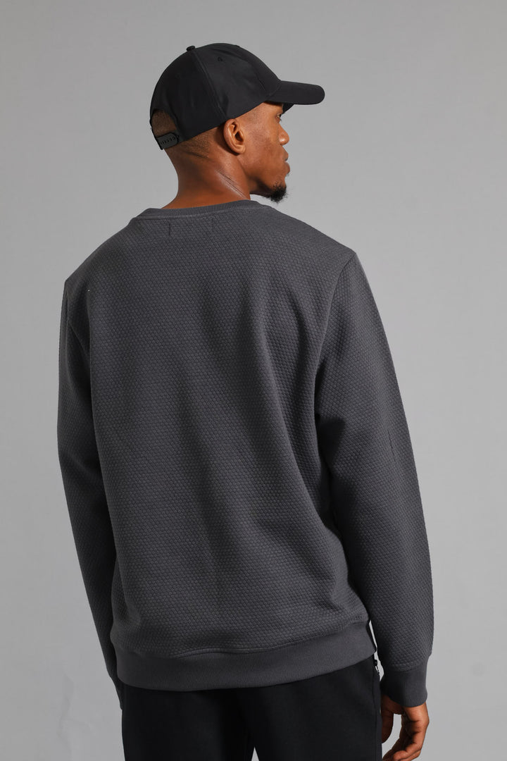 Diamond Surf Int Crew Top - Charcoal