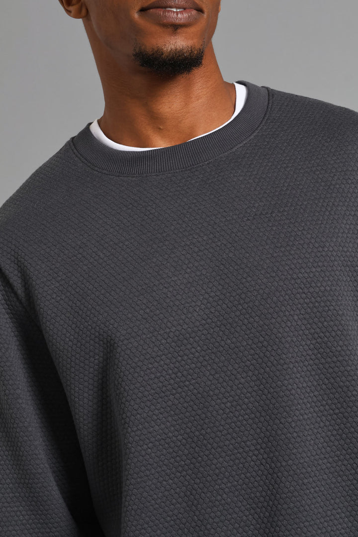 Diamond Surf Int Crew Top - Charcoal