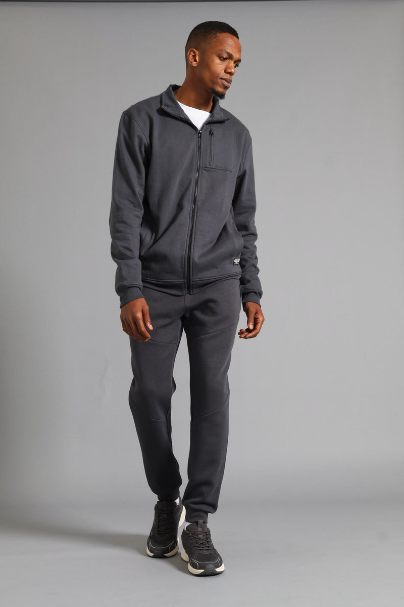 Fashion Zip Jogger - Charcoal