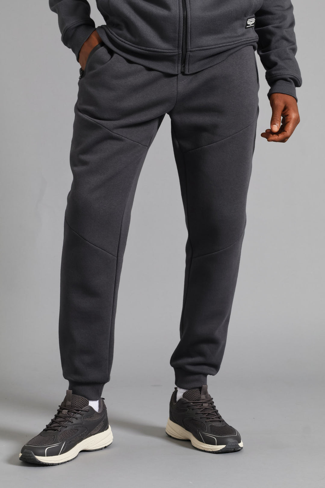 Fashion Zip Jogger - Charcoal