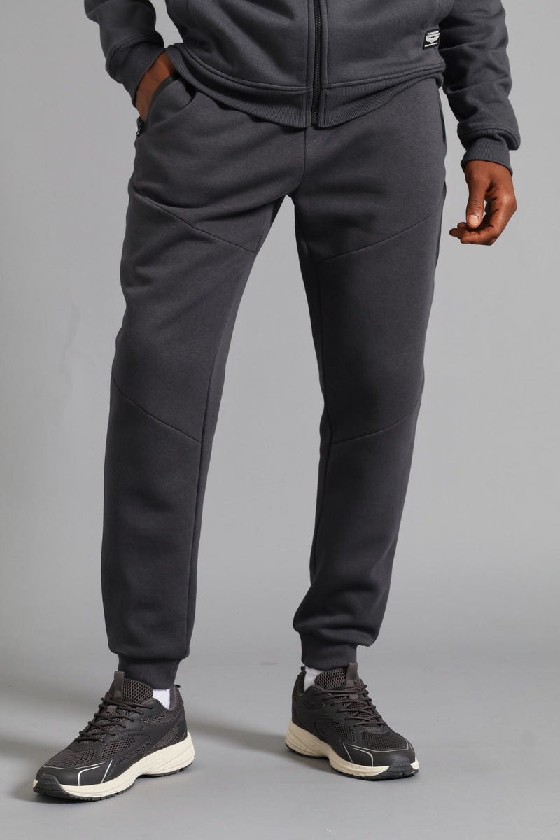 Fashion Zip Jogger - Charcoal