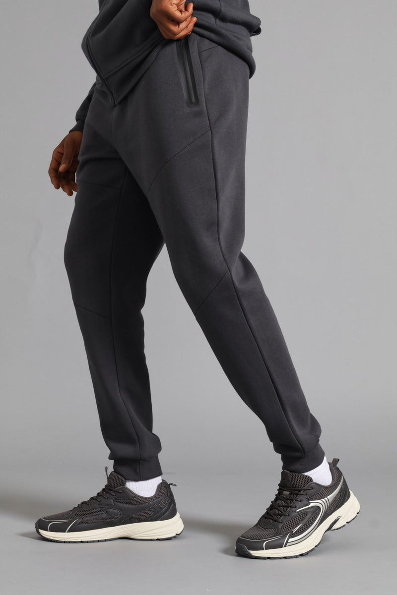 Fashion Zip Jogger - Charcoal