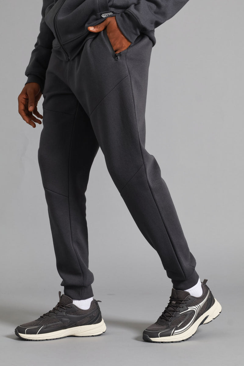 Fashion Zip Jogger - Charcoal