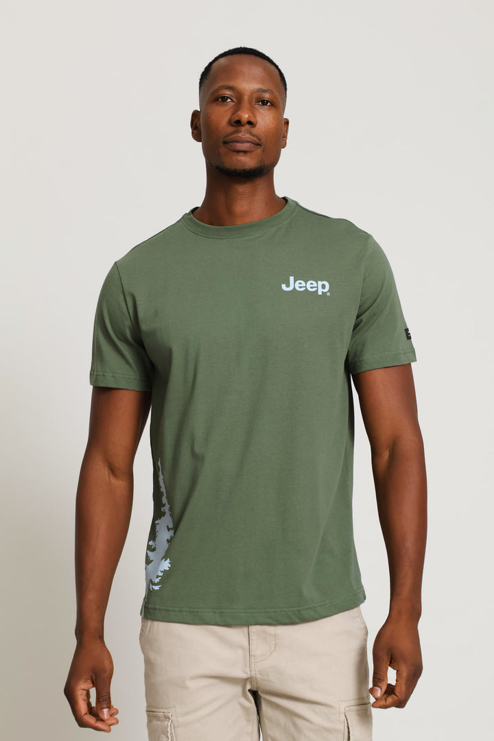 Graphic Tree Tee - Olive