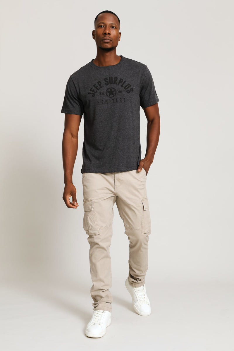 Fashion Graphic Surplus Tee - Charcoal