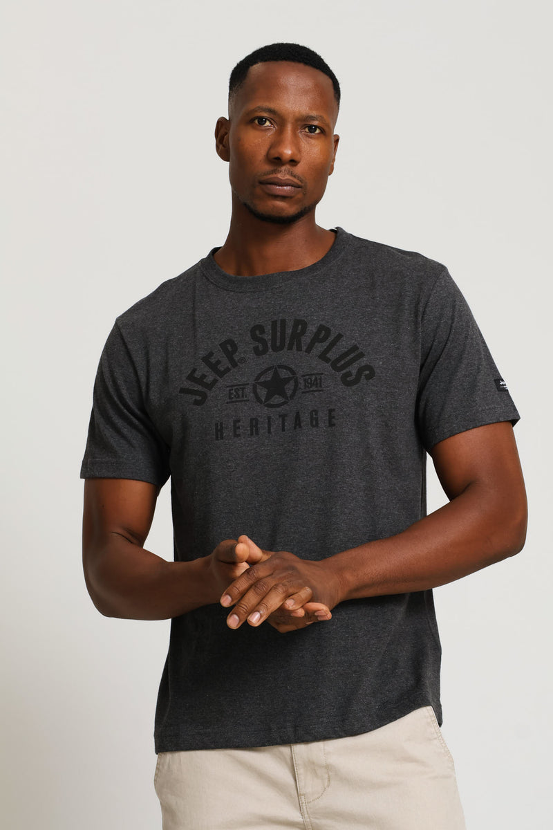 Fashion Graphic Surplus Tee - Charcoal