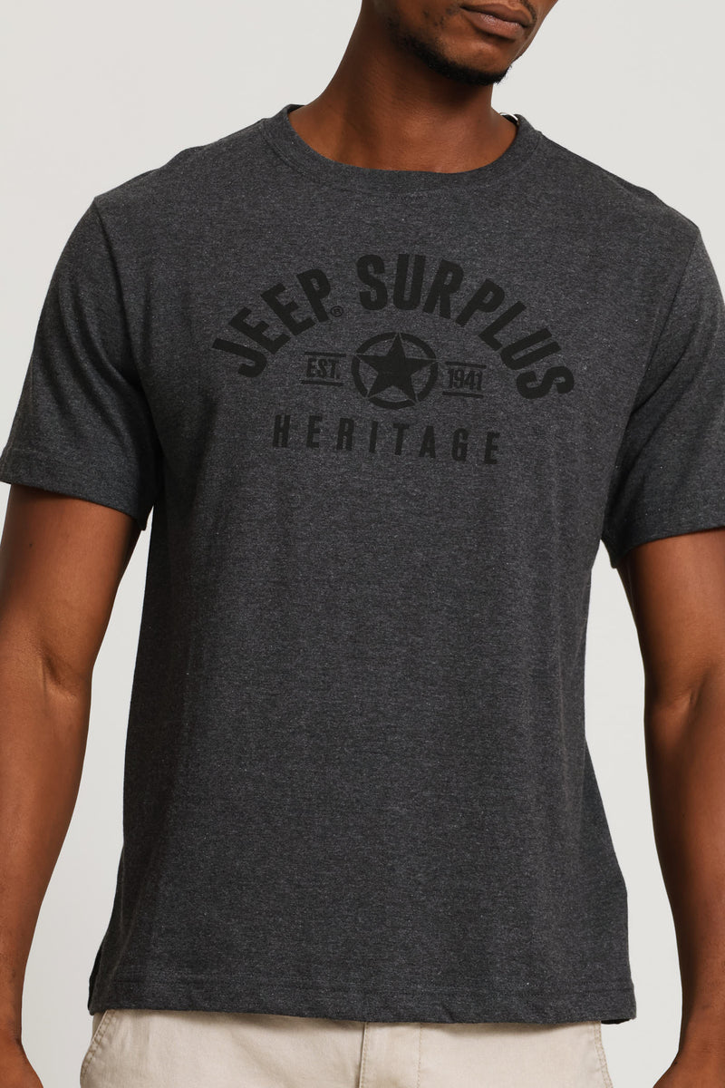 Fashion Graphic Surplus Tee - Charcoal