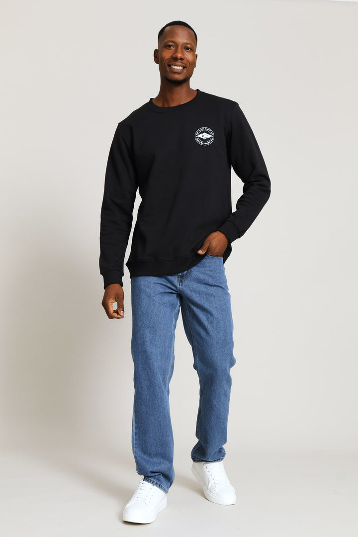 Stapler Crew Top - Black