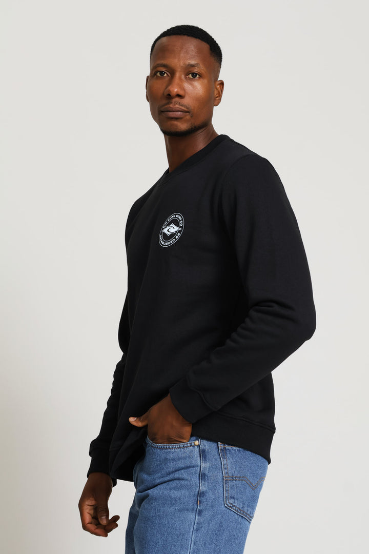 Stapler Crew Top - Black