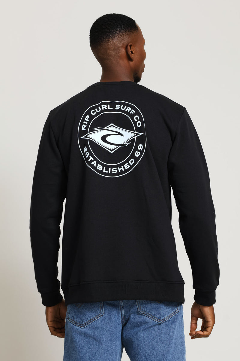 Stapler Crew Top - Black