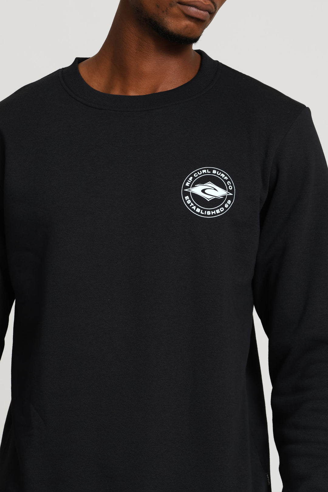 Stapler Crew Top - Black