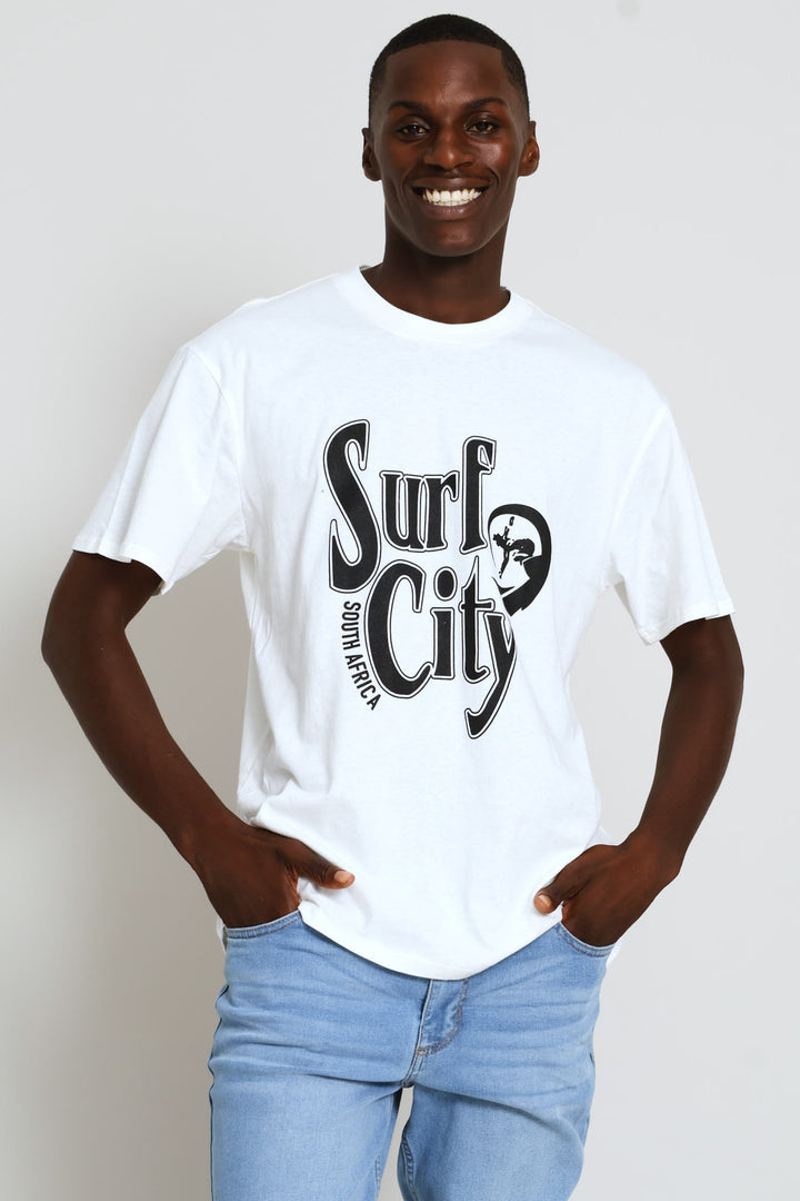 Surf City Tee - White