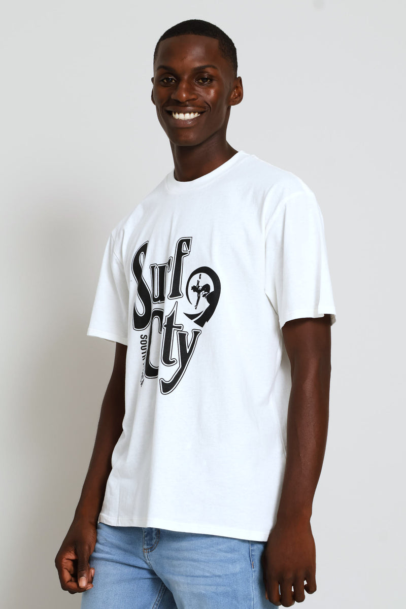 Surf City Tee - White