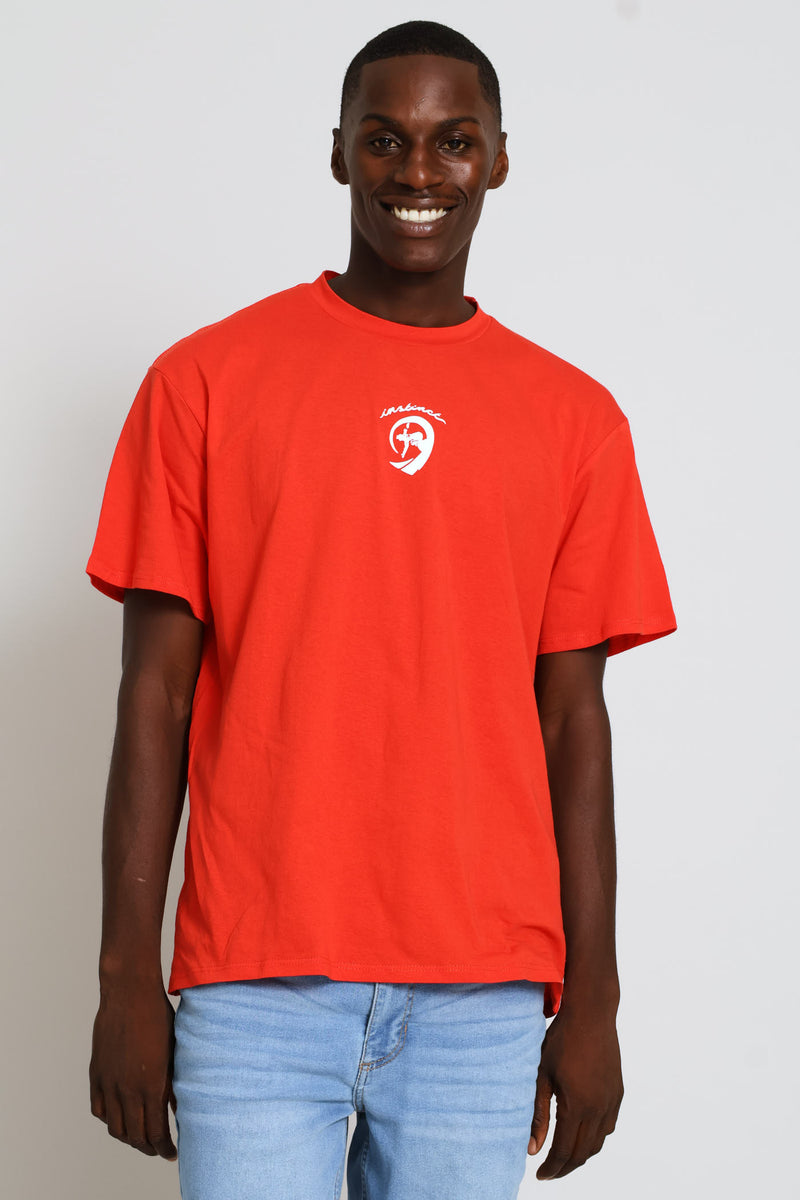 Round Logo Tee - Red