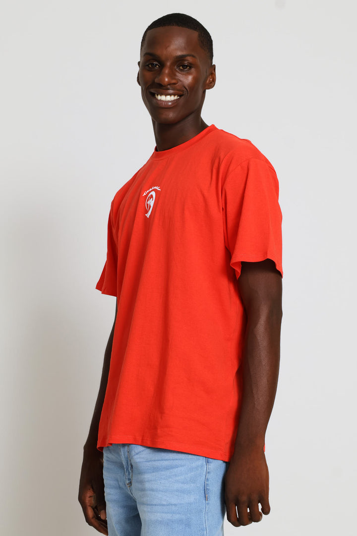 Round Logo Tee - Red