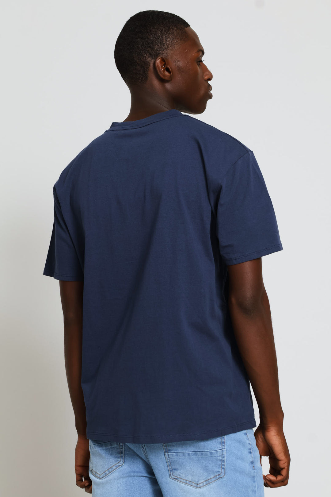 Round Logo Tee - Navy