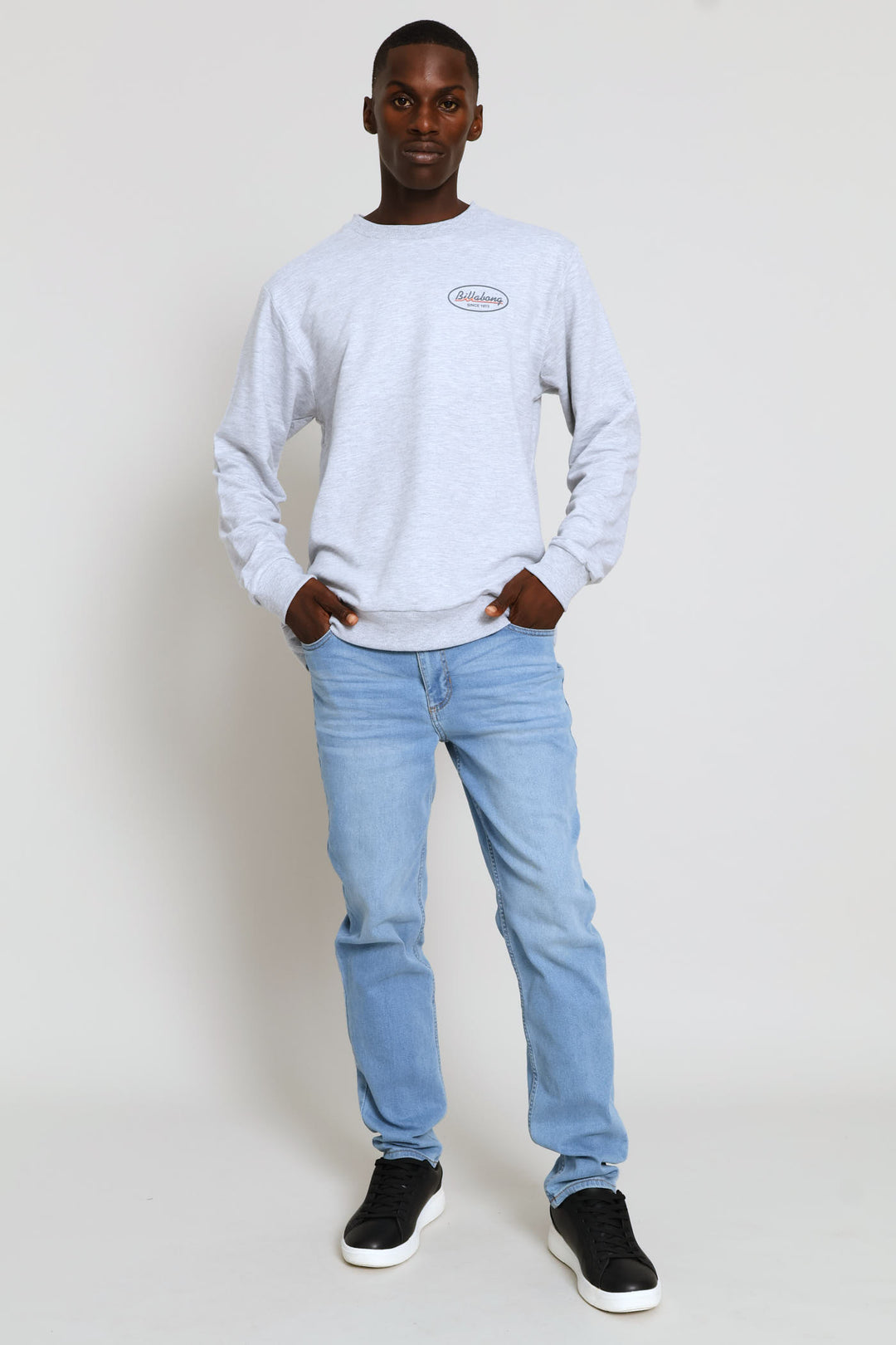 Runner Crew Top - Grey Melange