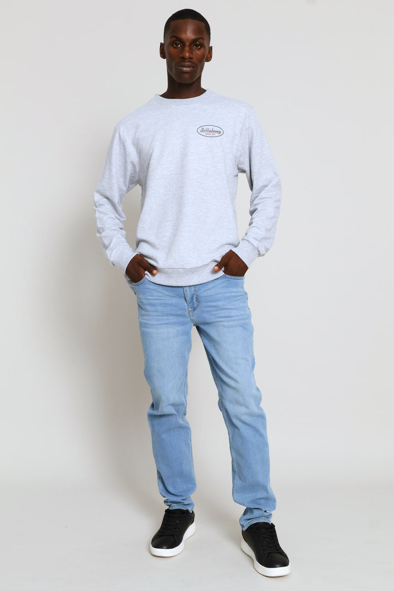 Runner Crew Top - Grey Melange