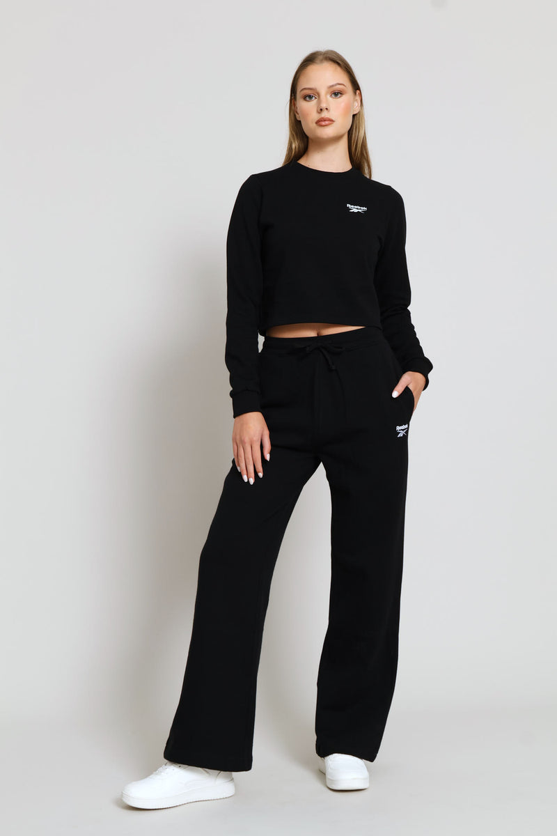 Yara Wide Hem Open Jogger - Black
