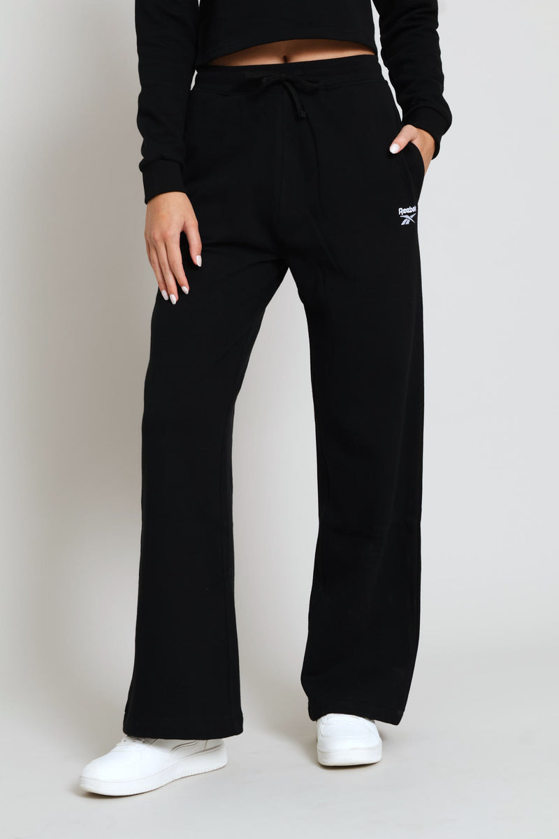 Yara Wide Hem Open Jogger - Black