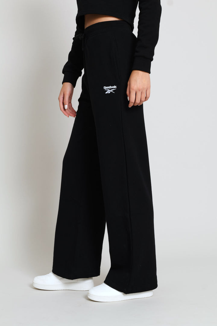 Yara Wide Hem Open Jogger - Black