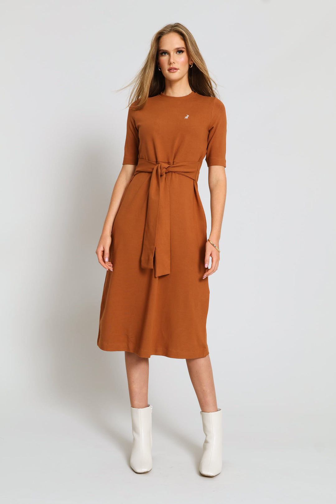 Ladies Melody Casual Wrap Dress - Burnt Orange Edgars Ladies Melody Casual Wrap Dress - Burnt Orange Edgars
