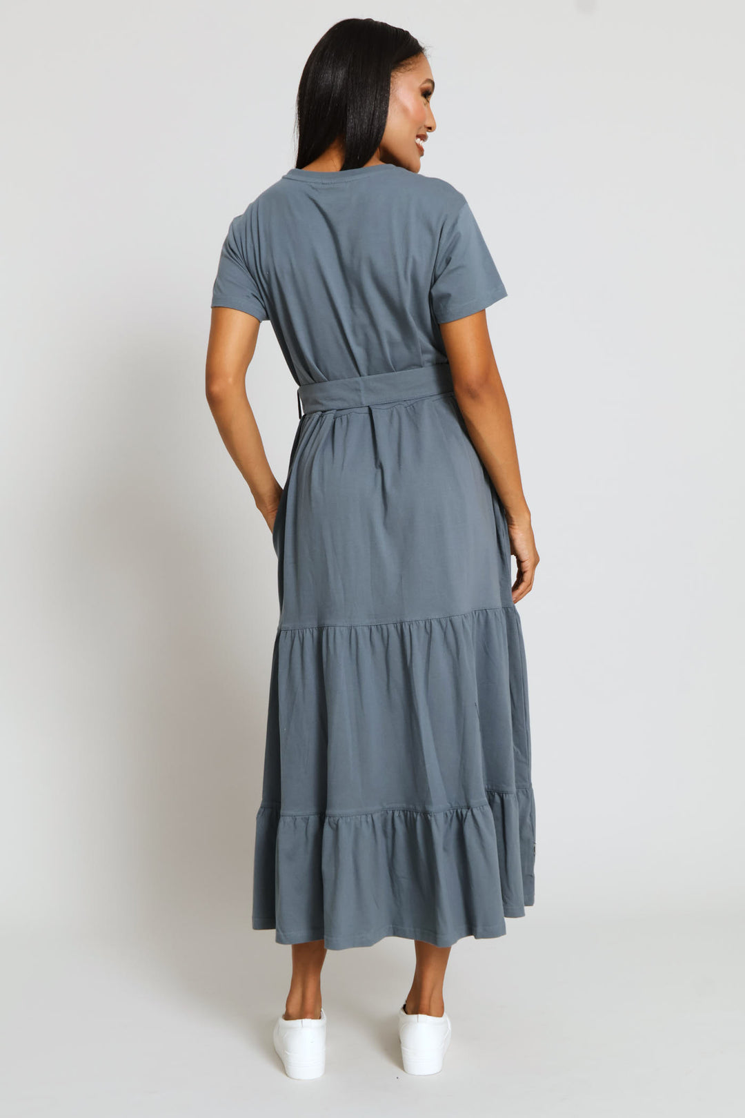Everyday Tiered Dress - Grey