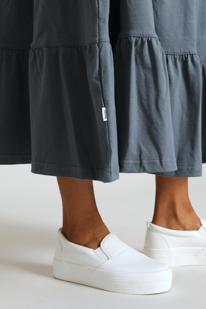 Everyday Tiered Dress - Grey